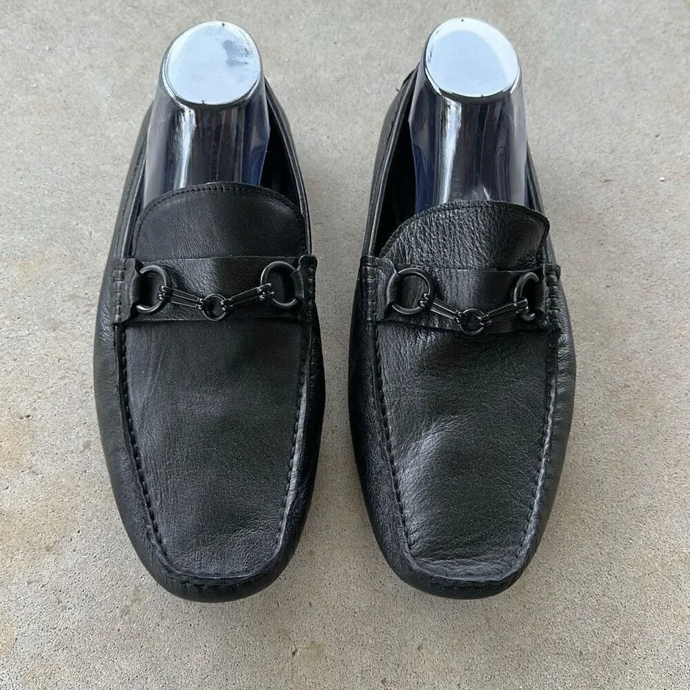 Kenneth Cole Swing Of Things Leather Black Loafers Men’s Size 11.5